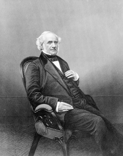 George Peabody, grabado por D.J Pound de English Photographer